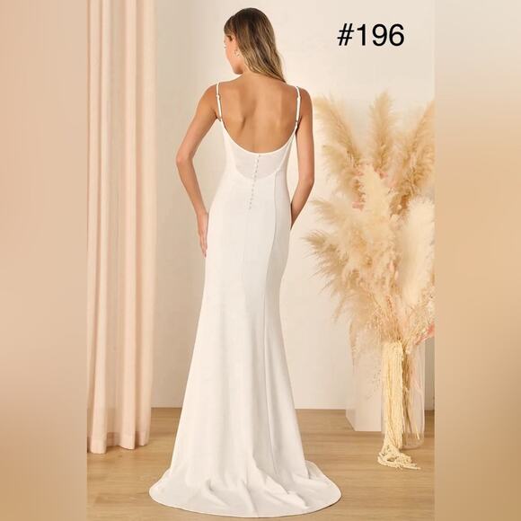 Lulus Blessed Romance White Sleeveless Button Back Mermaid Maxi Dress NWOT SMALL - Picture 3 of 8